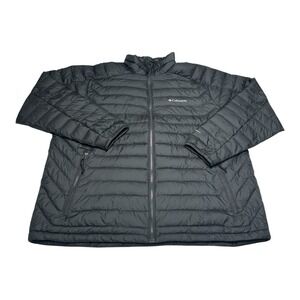 Columbia White Out II Puffer Jacket Mens Sz XXL Black Full Zip Omni Heat